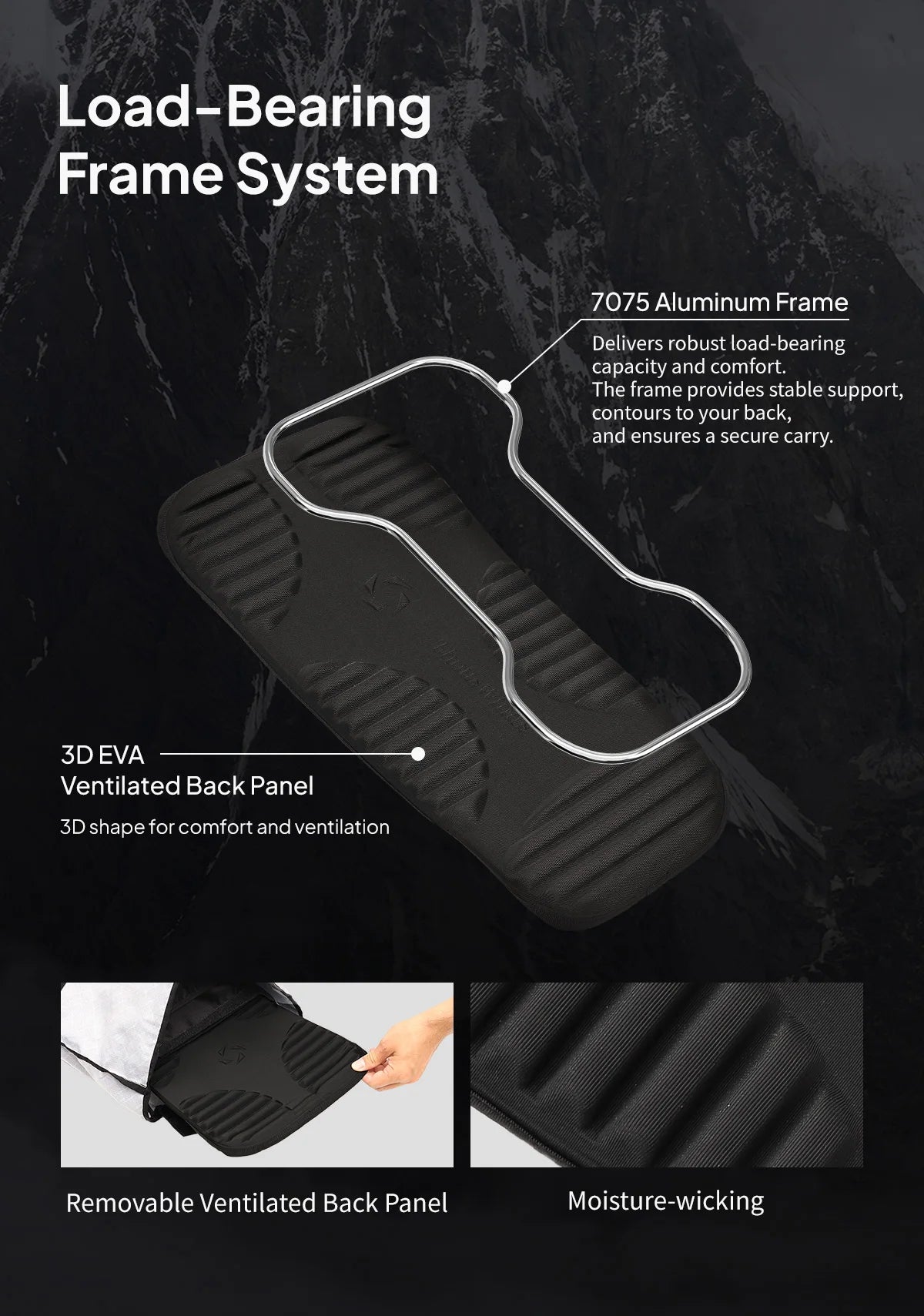 ThousWinds GaleCore 40+10L Lightweight Hiking Backpack Dyneema Trekking Pack Waterproof Bagpack