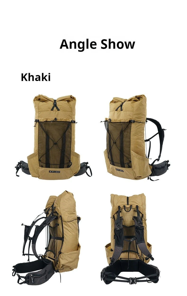 3F UL GEAR TianShan 35+10L Backpack 70D/210D Dyneema Ultralight Large Capacity Outdoor Camping Hiking Climbing Bag Waterproof