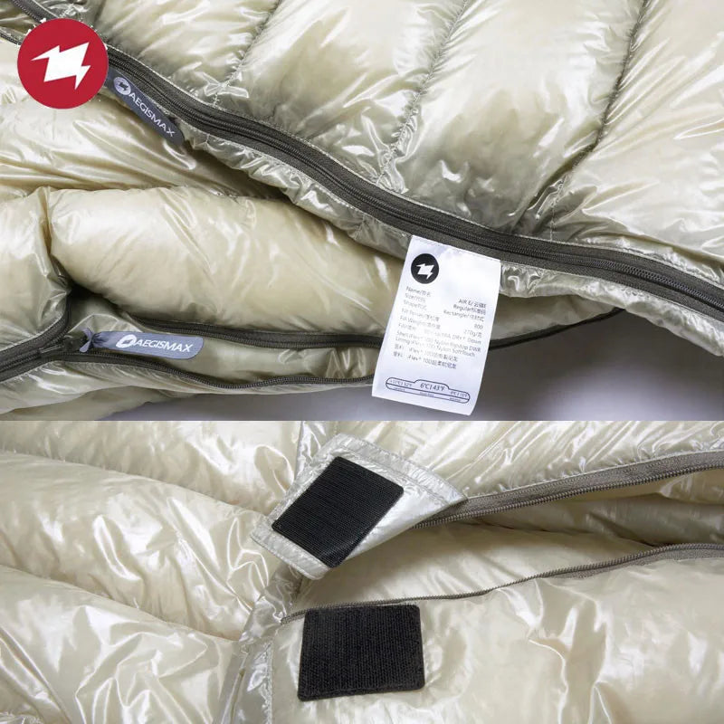 AEGISMAX AIR-E Camping Down Sleeping Bag Adult Ultralight Waterproof Hiking Tourist Warm 800FP Outdoor Envelope Sleeping Bags