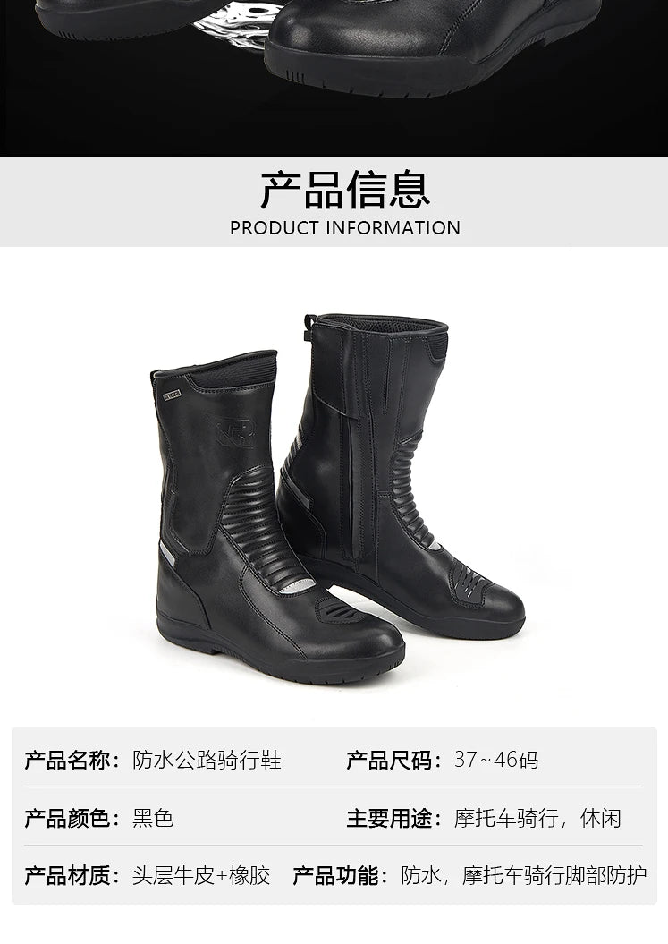 Motorcycle Boots Men Racing Shoes Motorcyclist Boots Off-road Anti-slip Four Seasons Cycling Protective Gear Motocross Boots