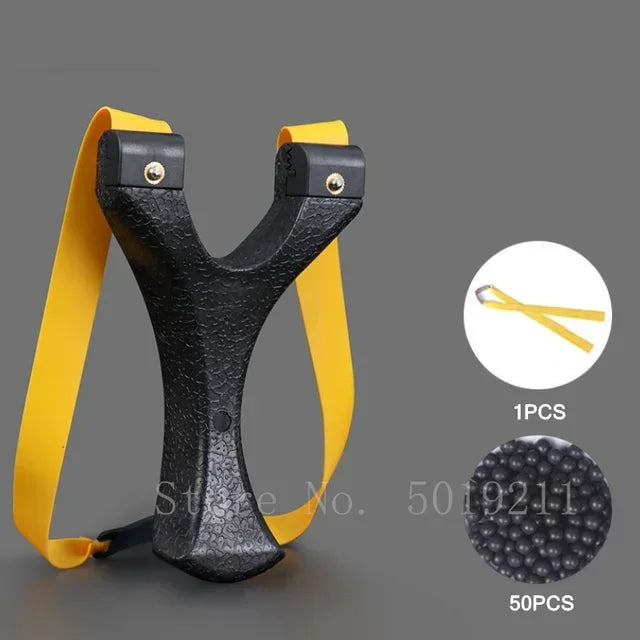 Outdoor Hunting Shooting Catapult Entertainment Accessories Toys Hunting Resin Slingshot Catapult with Flat Rubber Band for Hunt