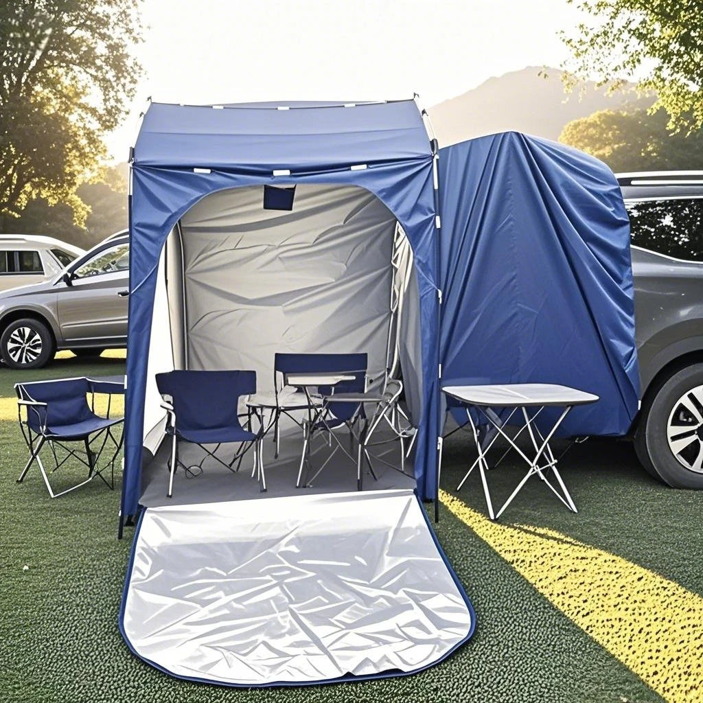 Easy Setup SUV Car Camping Tent - 4-Season Waterproof Tailgate Tent with Floor, 2-4 Person Large Space for Outdoor Adventures