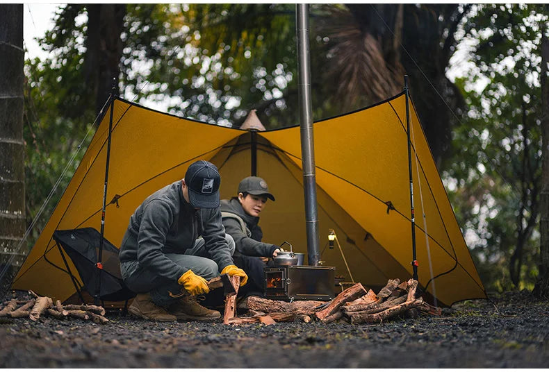 ThousWinds Capricorns 2 Person Trekking Pole Tent Ultralight 15D Ripstop Nylon Hiking Backpack Tent Outdoor Camping Pyramid Tent