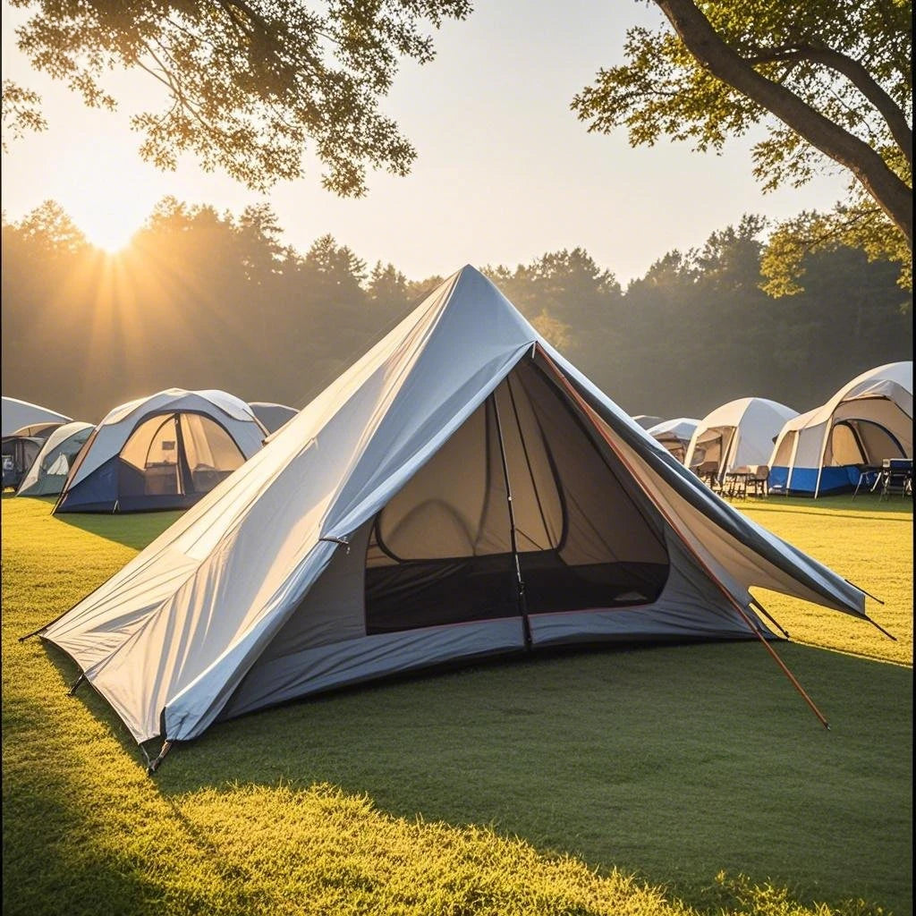 1-Person Ultralight Trekking Pole Tent - Pyramid Design, Waterproof PU4000, 2-Layer Mesh for Backpacking/Hiking, Without Pole