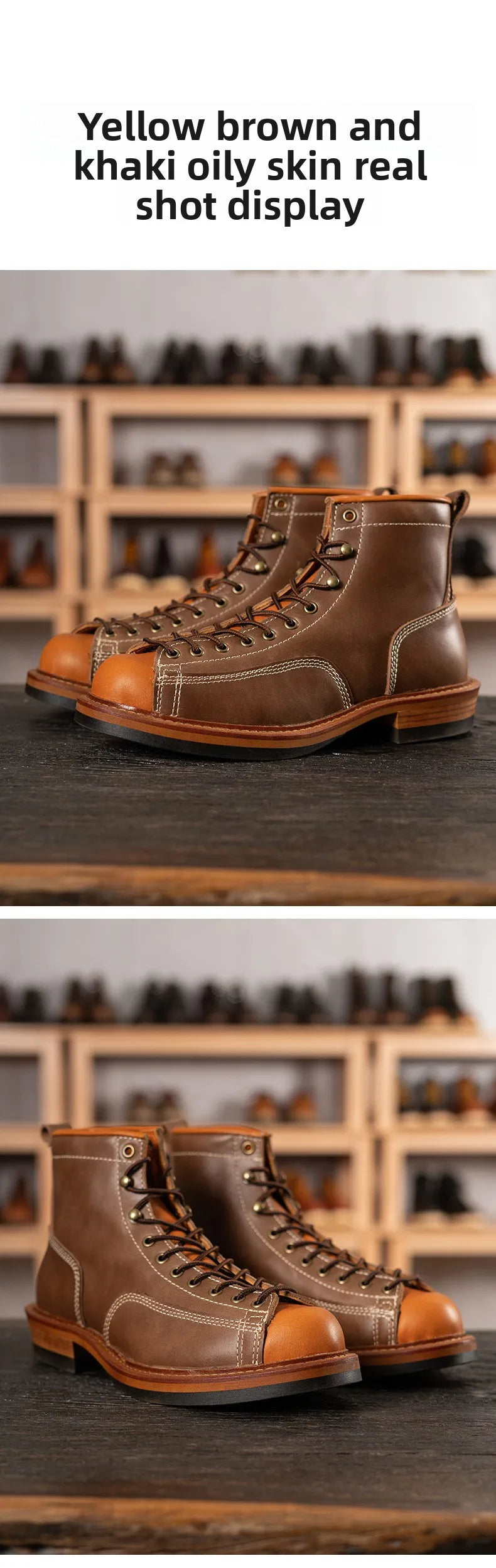 American retro locomotive shoes Boots For Motorcycle