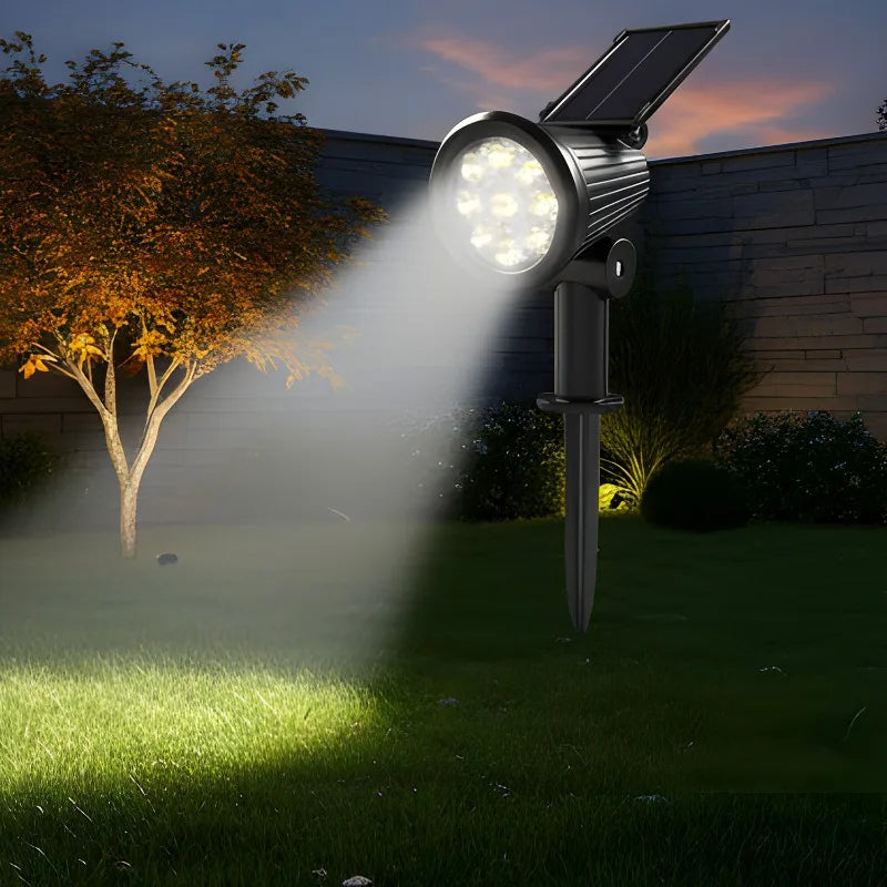 9 LED Solar Lamps Spotlights Outdoor Garden Backyard Waterproof Brightness Adjustable Spot Lights Driveway Lawn Decor Lighting