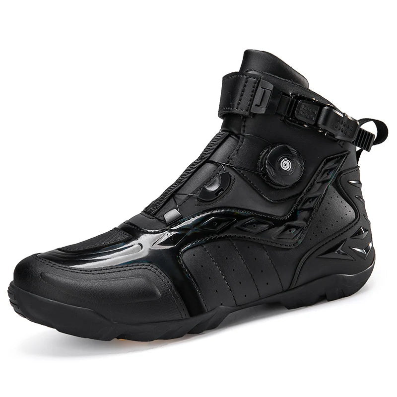 Waterproof Motorcycle Boots Man Wear-Resistant Motocross Boot Breathable Women Motorcycle Anti-Slip Motorcycle Shoes Anti-Fall