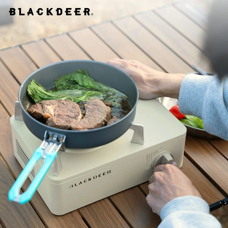 BLACKDEER Outdoor Cassette Barbecue Grill Camping Picnic Gas Heating Stove Oven Furnace Cooktop Roasting Plate Pan BBQ Burner