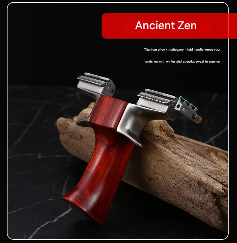 Powerful Dragon Tooth Slingshot Outdoor Competition Actual Combat Quick Pressure Concealed Buckle Catapult With Flat Leather