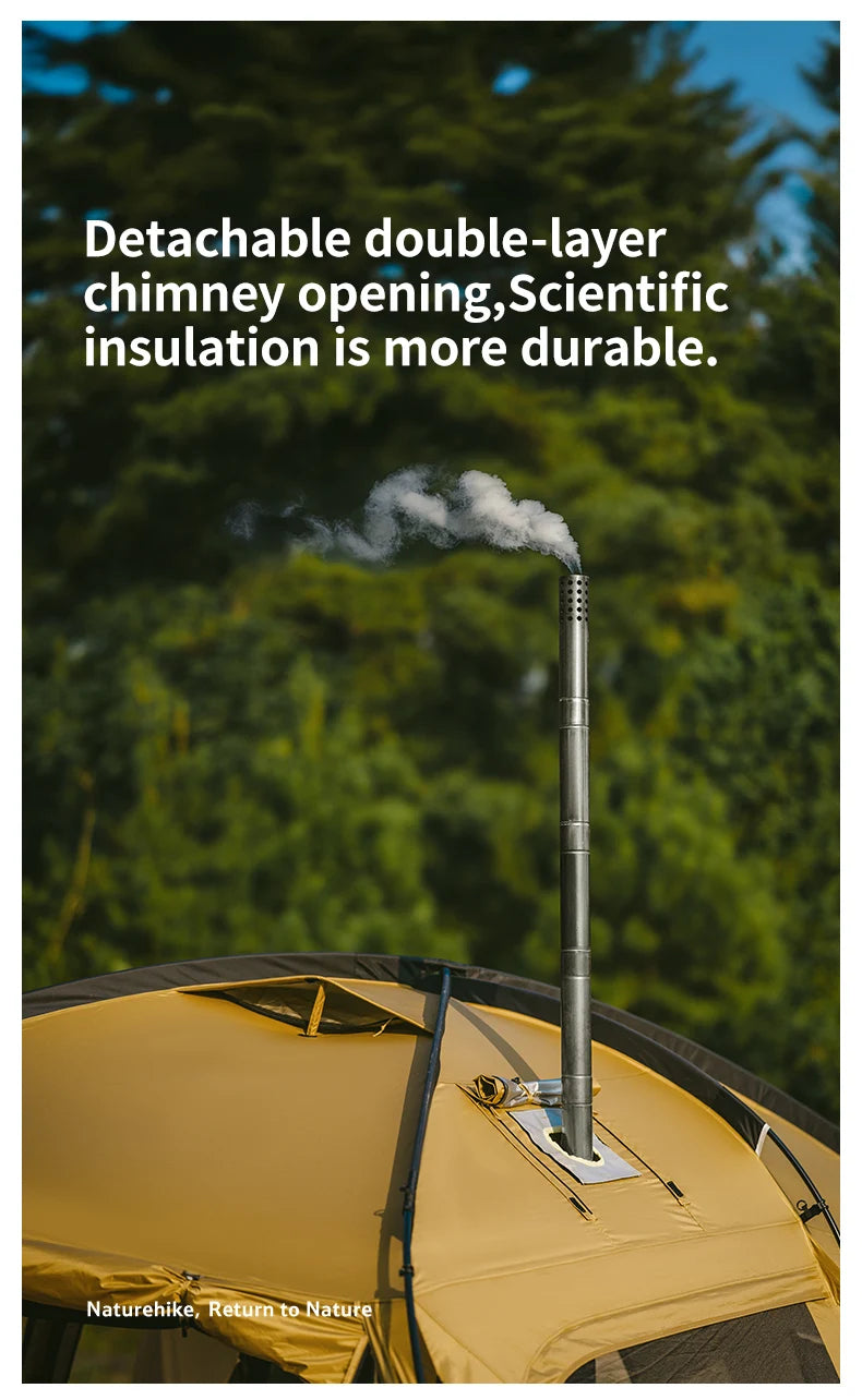 Naturehike Outdoor 4-6 Person Camping Dune 10.9 Tent One Bedroom One Living Room Hiking Tent 75D Nylon Camping Tents Canopy