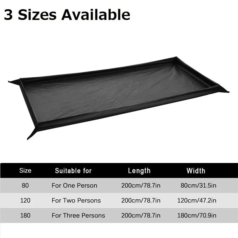 Waterproof Camping Ground Sheet 210D Oxford Bath Bathtub Shape Floor Mat Outdoor Ultralight Tent Mat Tarp Beach Picnic Mat