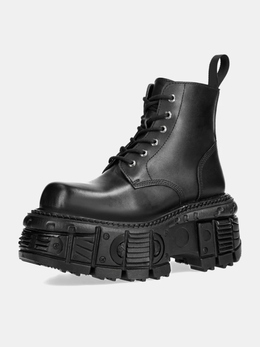 2024 Retro Spanish Street Shooting Men's and Women's Same Platform Bootie Tank Bottom Heavy Metal Punk Boots
