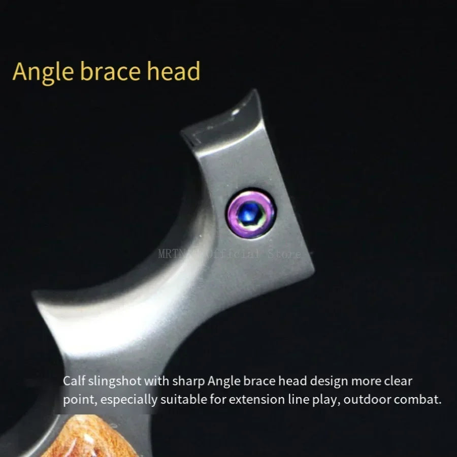 Stainless Steel Slingshot with Flat Rubber Band Hunting Catapult Accessories Outdoor Sports High Quality