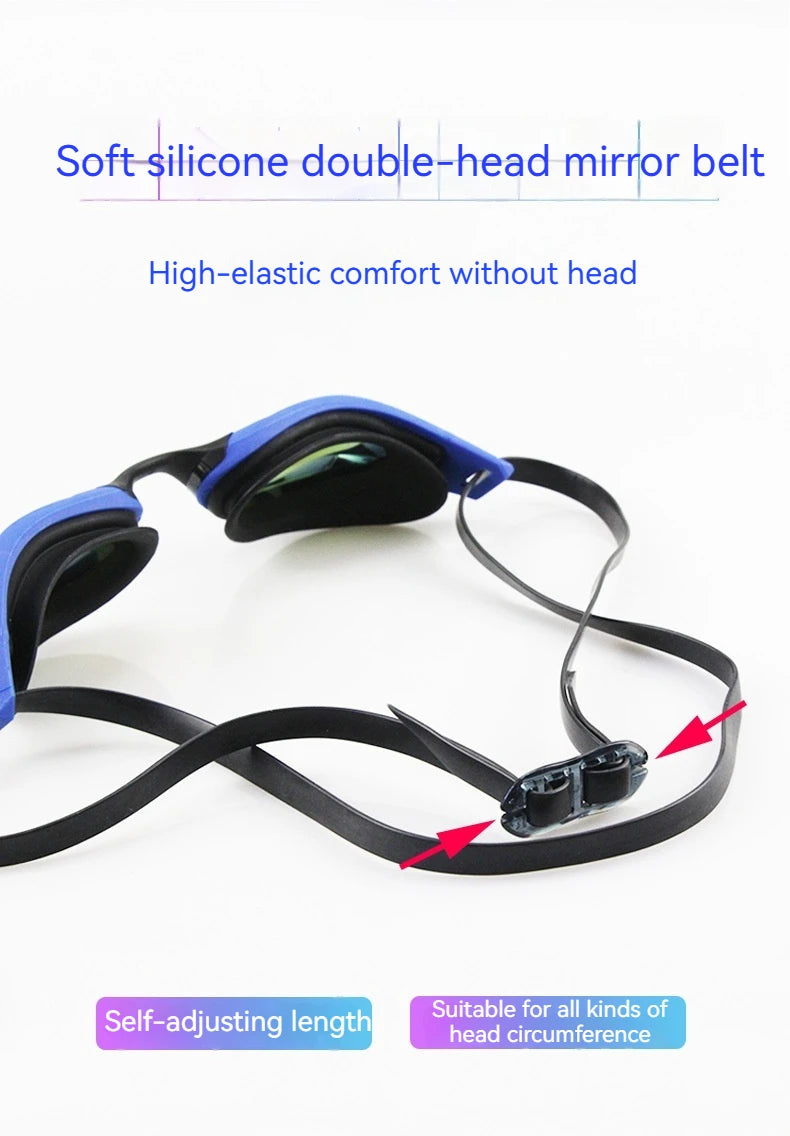 High-end Comfort Racing Color-Plated Swimming Goggles Adult Universal Waterproof and Anti-fog Pool Swimming Diving Goggles