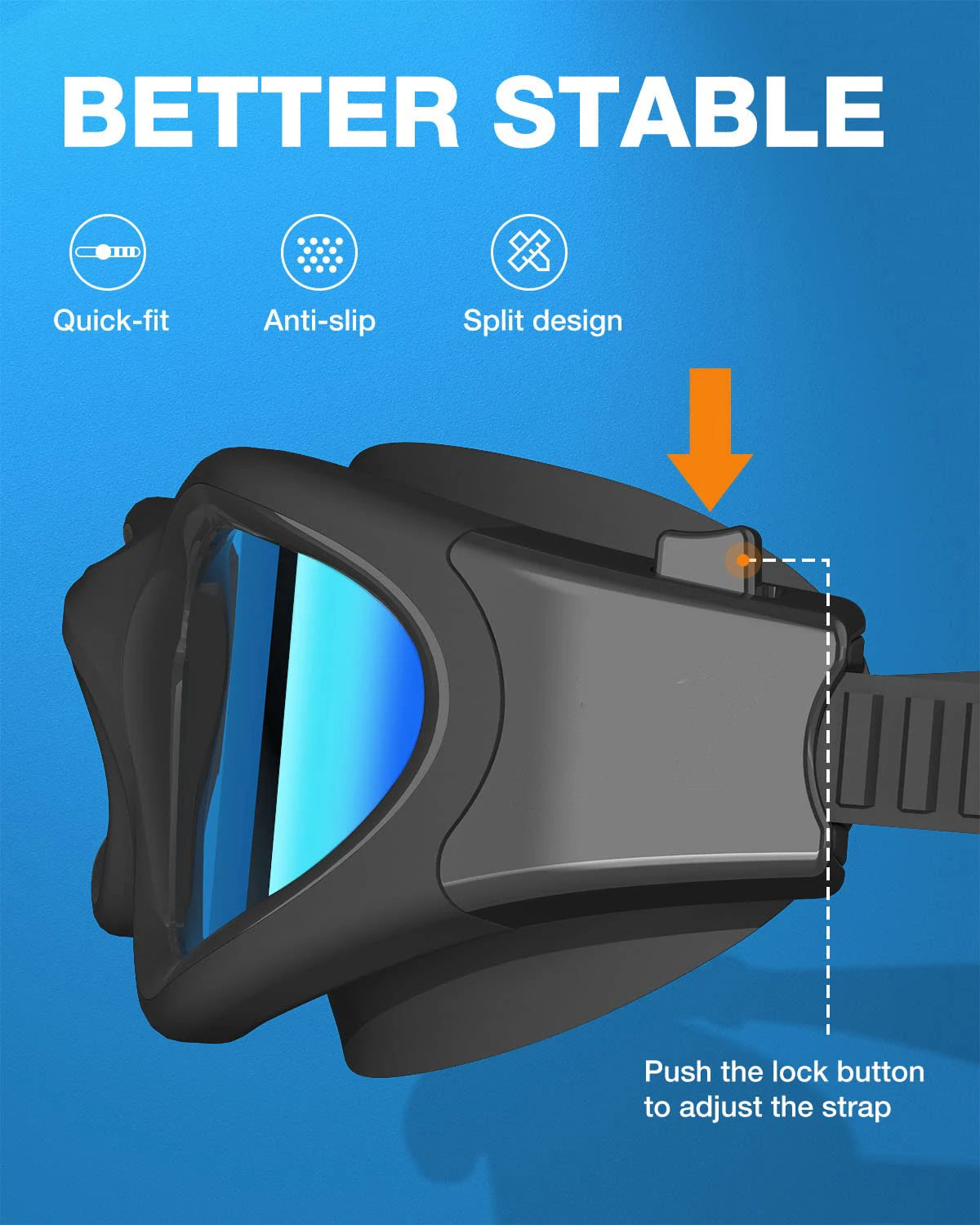 Swim Goggles, Upgraded G1 Polarized Swimming Goggles Anti-fog for Men Women Adult