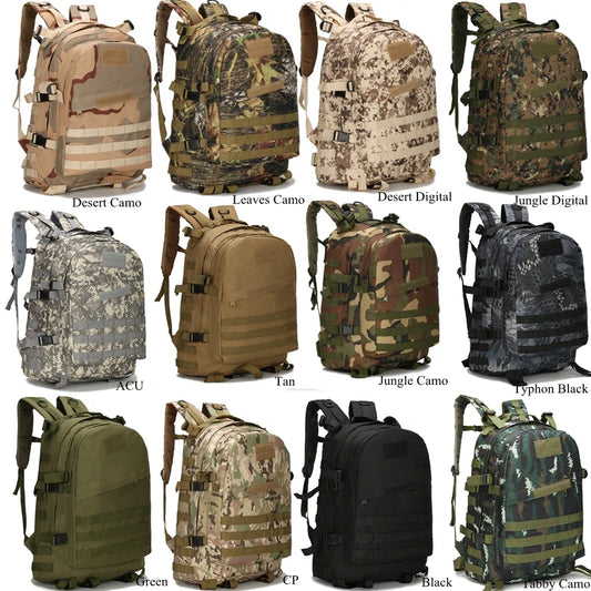 Tactical 3D Backpack 25L Backpack Nylon 900D Fabric Mens Bag Waterproof 3D Molle Backpack for Trekking Camping Mountaineering