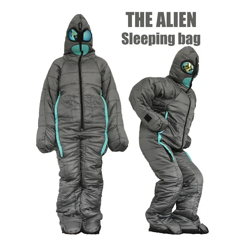 Creative Alien Human Shape Sleeping Bag Portable Camping Full Body Wearable Bedding 3 Size Suitable For Most People