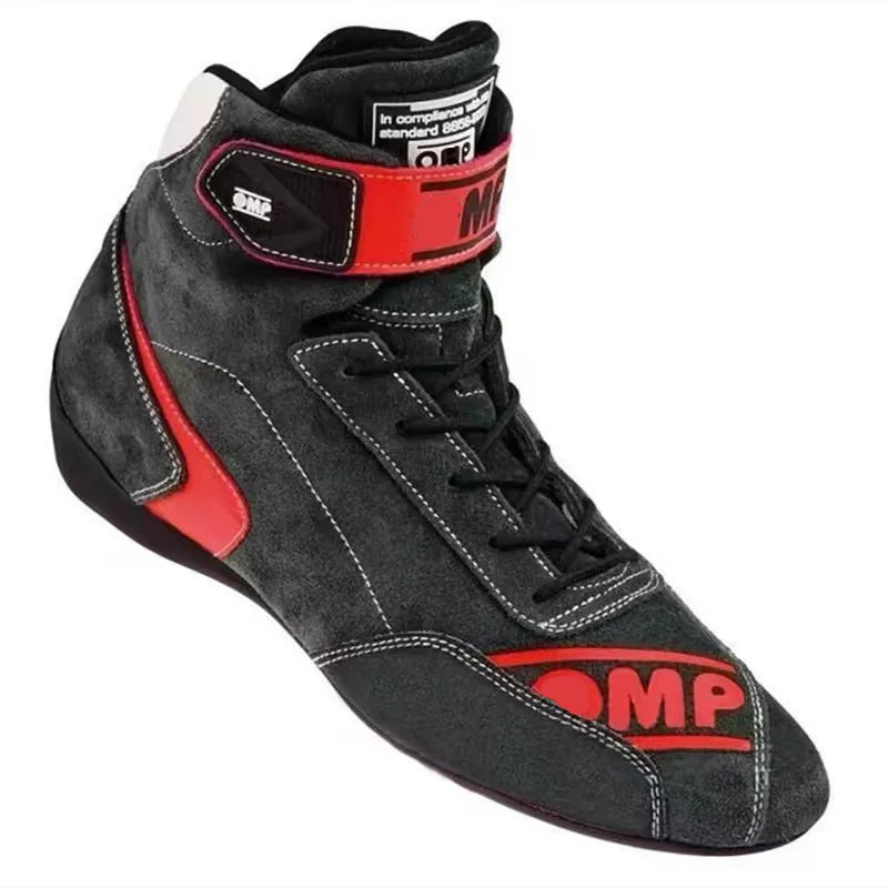 Men's and Women's Boots Comfortable Leather Racing Shoes for driving, cycling, karting, motorcycle riding, casual sports