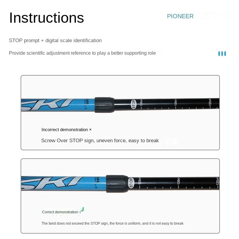 1PCS Ultralight Folding Multifunction Trekking Pole Portable Anti Shock Alpenstock Snow Walking Stick Outdoor Climbing Hiking