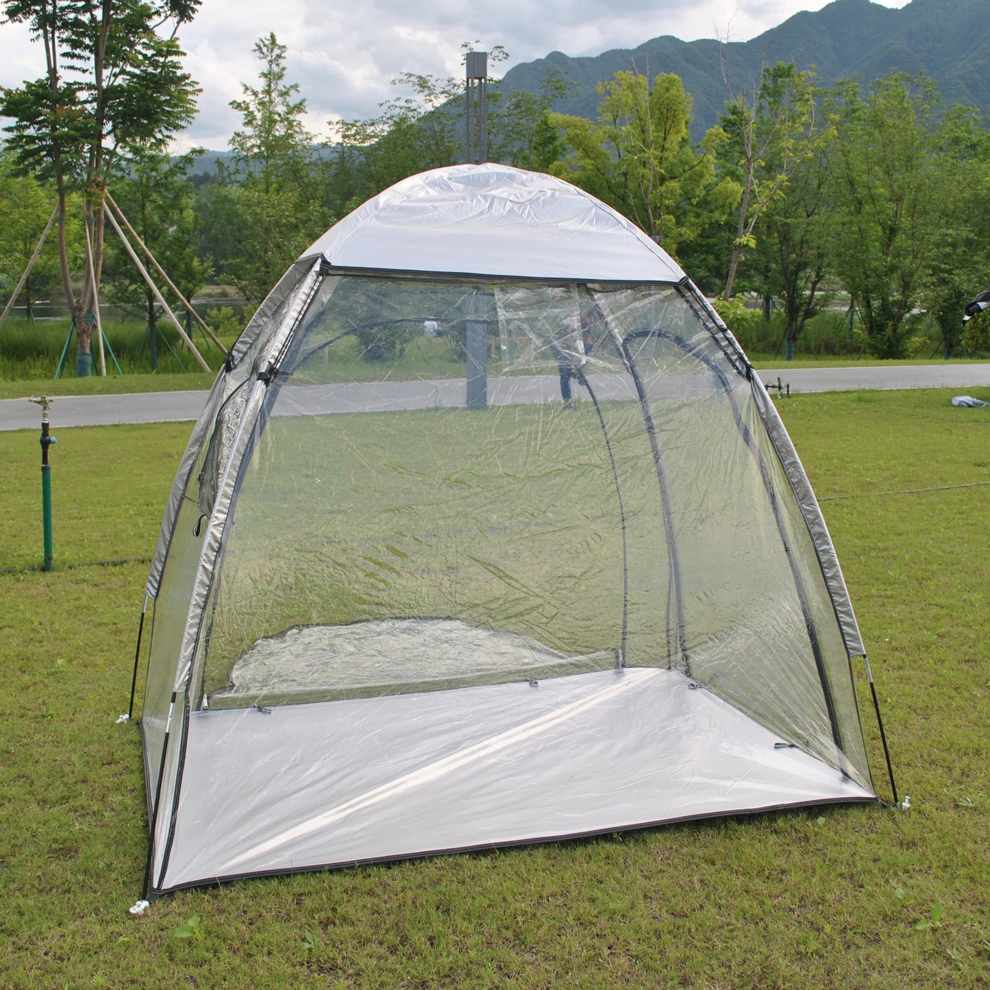 Sports Tent All Weather Clear Sport Shelter Waterproof and Windproof with Detachable Top Cover Rain Tent,PVC tent,Warm keep tent