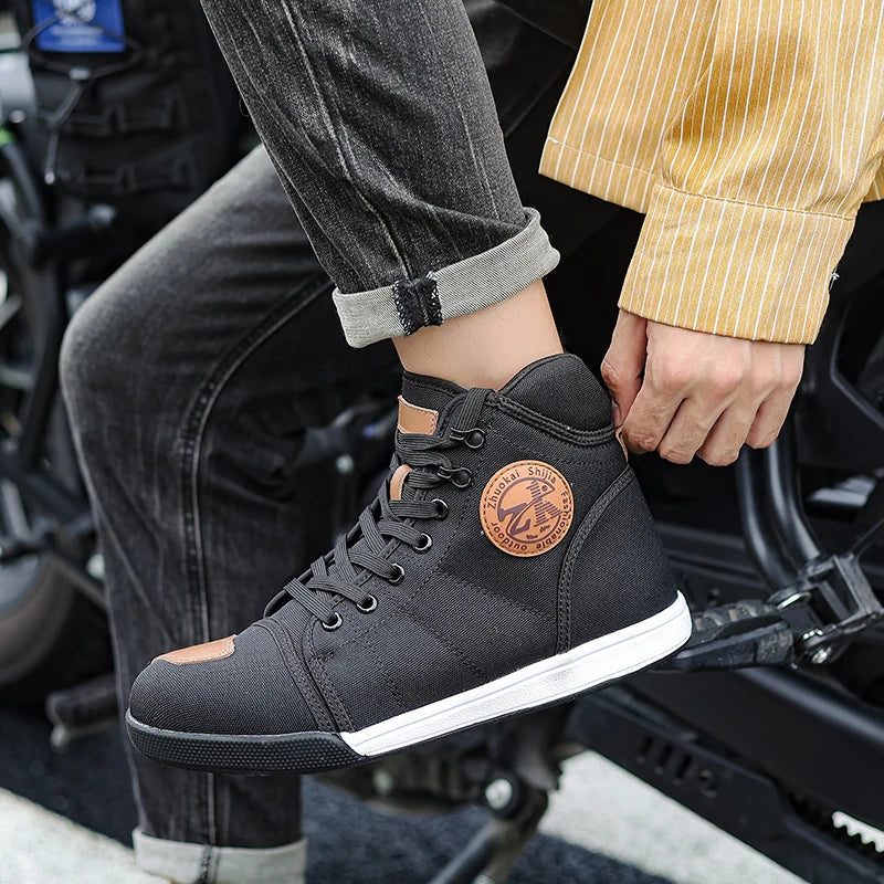 2025 Motorcycle Boots Men Motobiker Shoes Motocross Boots  Anti Fall Riding Boots for Road Racing Parkour Shoes Knight Equipment