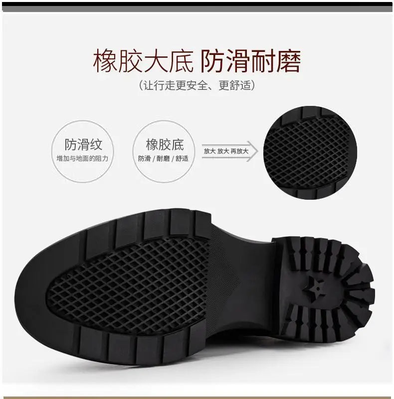 Motorcycle Riding Boots Genuine Leather British Leather Boots High Top Shoes Handmade Retro Men Leather Work Boot