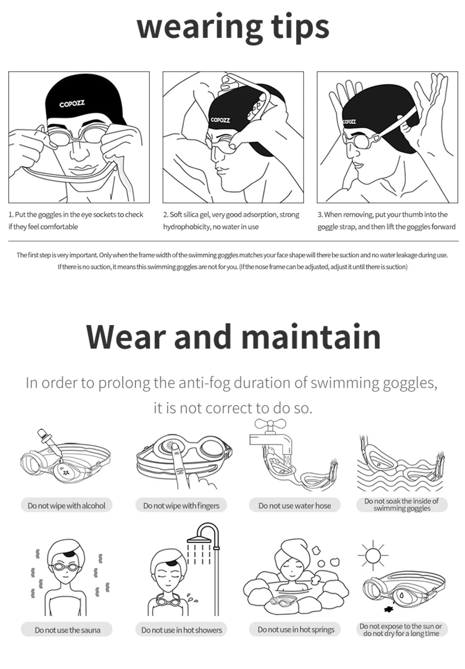 Big Frame Professional Swimming Waterproof Food Grade Silicone Glasses Swim Eyewear Anti-Fog UV Adult Men Women Diving Goggles