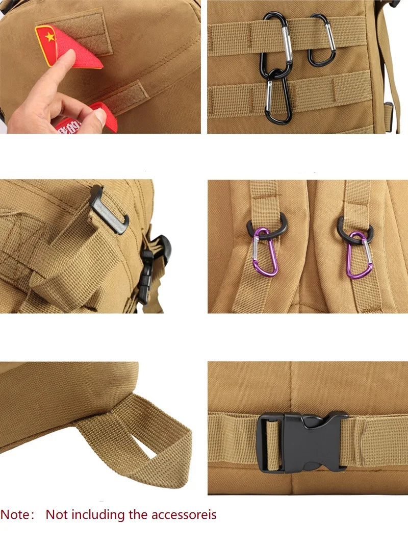 Men's Tactical Backpack Army Molle Assault Bag Outdoor Hiking Trekking Camping Hunting Bag Multicam Camouflage Backpack Mochila