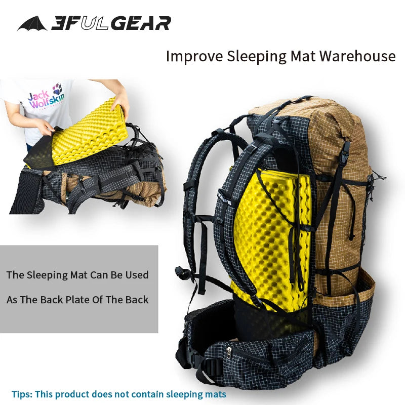 3F UL GEAR 46+10L QIDIAN PRO Backpack Ultralight Outdoor  Camping Sport Bag Resistant Hiking Trekking Waterproof Travel Rucksack