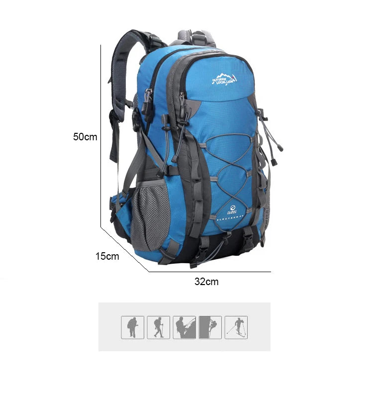 40L Nylon Waterproof Trekking Backpack Outdoor Military Rucksack Tactical Sports Camping Hiking Fishing Hunting Backpack Mochlia