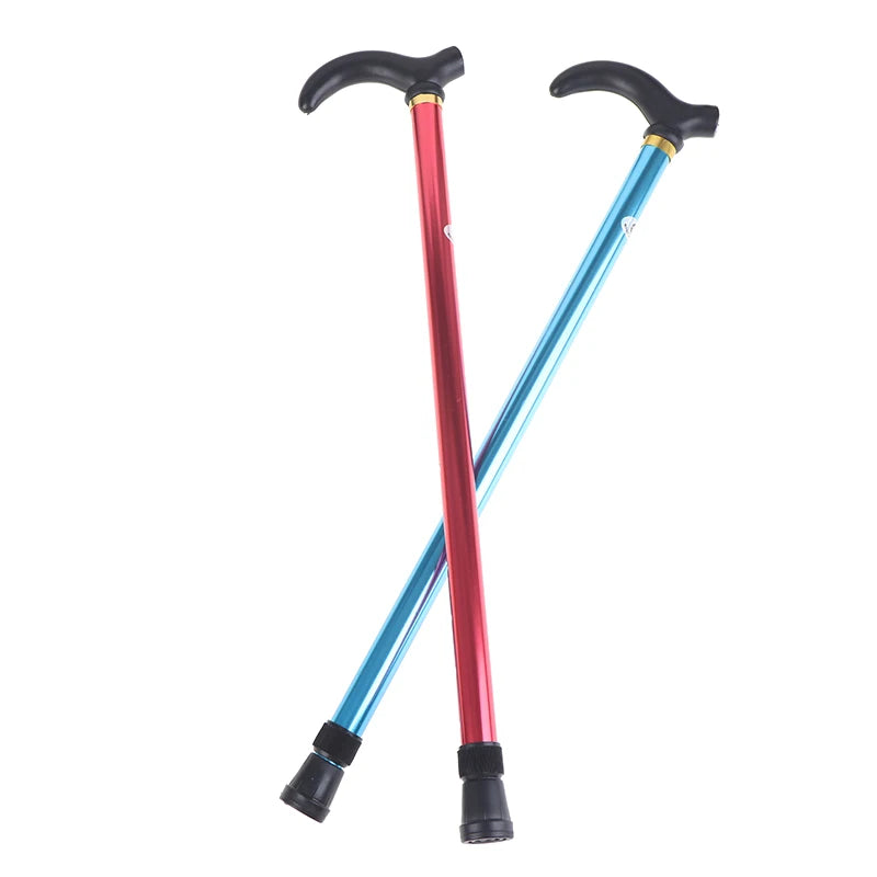 Adjustable Walking Stick 2 Section Stable Anti-Skid Crutch Old Man Hiking Cane