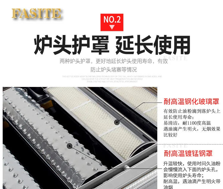 Barbecue grill commercial stall Black King Kong electric barbecue skewers oysters gas grilled fish machine manufacturer