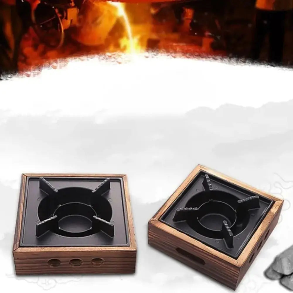 Dry Stew Hot Pots Wooden Cooking Grills Stove Portable Multi-functional Barbecue Cooking Oven Square Solid Stoves Outdoor