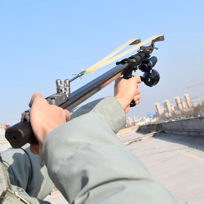 Slingshot Set Slingshot Precision Green Laser Telescopic High Power Catapult Use Reels for Outdoor Hunting Shooting New