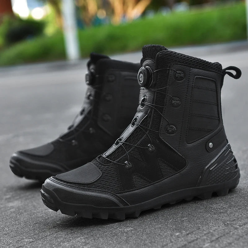 Motorcycle Boots Men Moto Riding Boots Four Seasons Breathable Motorcycle Shoes Motorbike Chopper Cruiser Touring Ankle Shoes