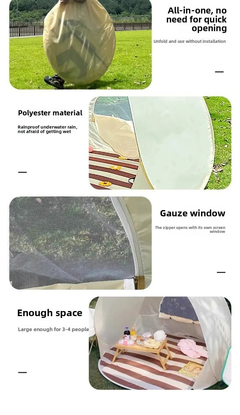 Children's Tent Portable Outdoor Camping Picnic One Second Quick Open Tent Seaside Beach Awning