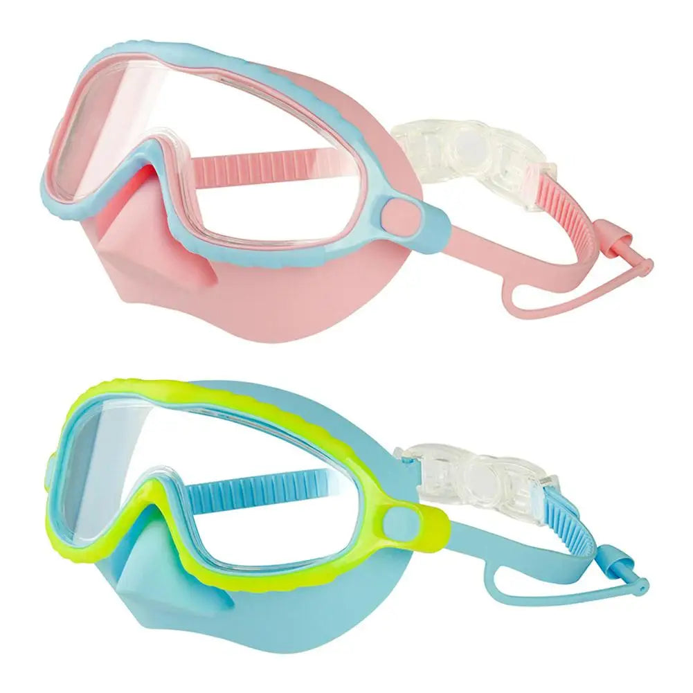 Goggles With Nose Cover Diving Glasses Anti-Fog No-Leak Clear Waterproof Snorkeling Goggles Gear For Children Kids Aged 4-16