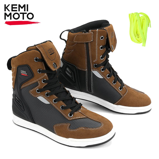 Motorcycle Summer Riding Shoes Men Riding Casual Short Boots  Anti-collision Reflective Protection Durable Equipments Moto Gear