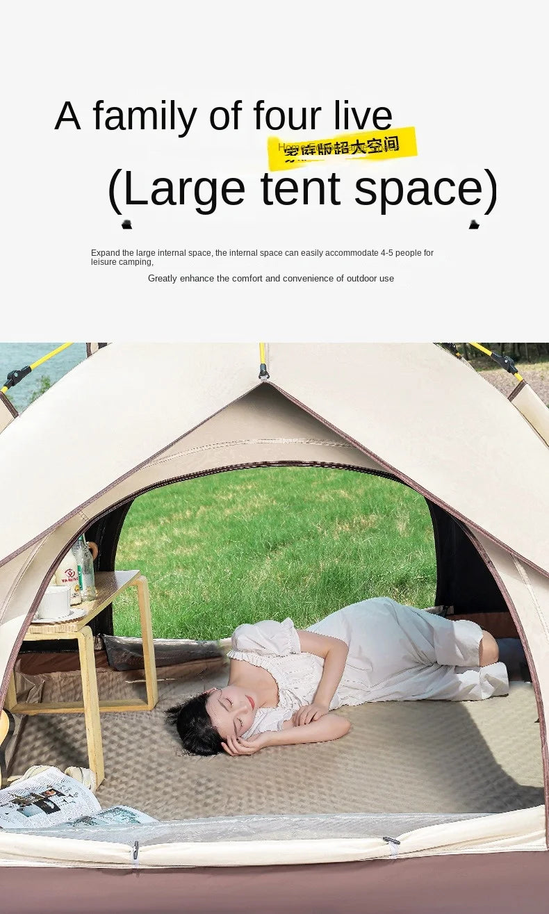 2 3 4 Person Outdoor Camping Family Automatic Waterproof Quick Opening Tent Mosquito Proof Party Portable Beach Hiking Cycling