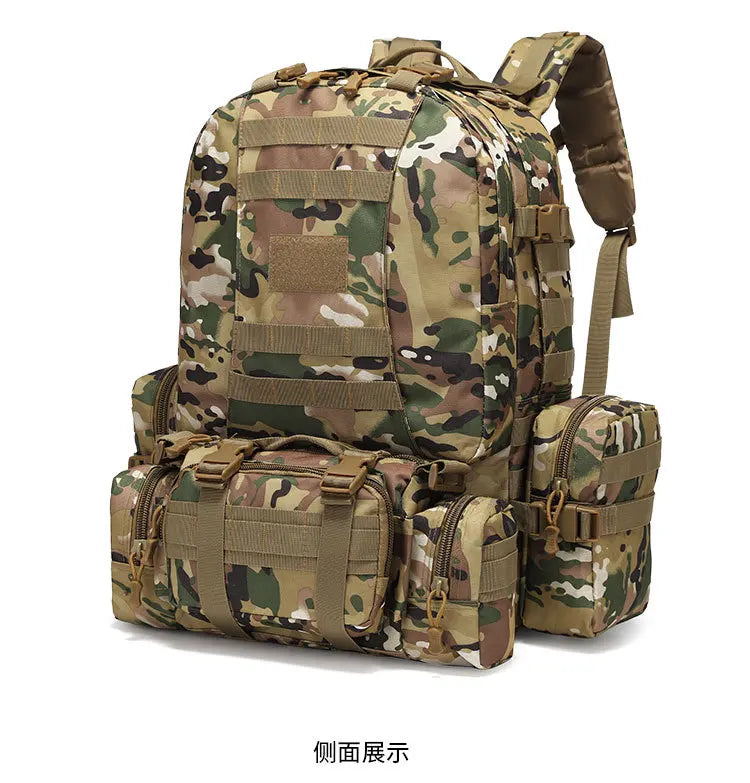 Tactical large capacity backpack camping Oxford cloth outdoor military camouflage mountaineering combination backpack