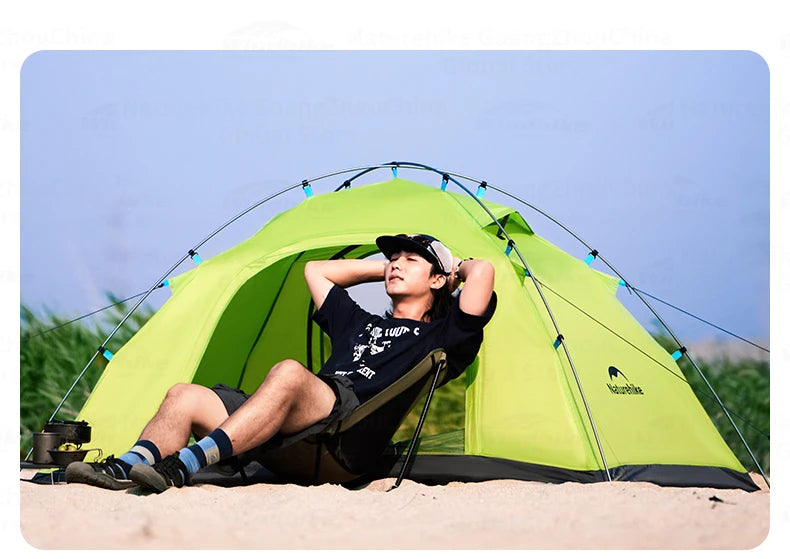 Naturehike Ultralight Camping Tent 2 Person Hiking Travel Backpacking Large Space 65D Waterproof Quick Set Cycling Shelter Tent