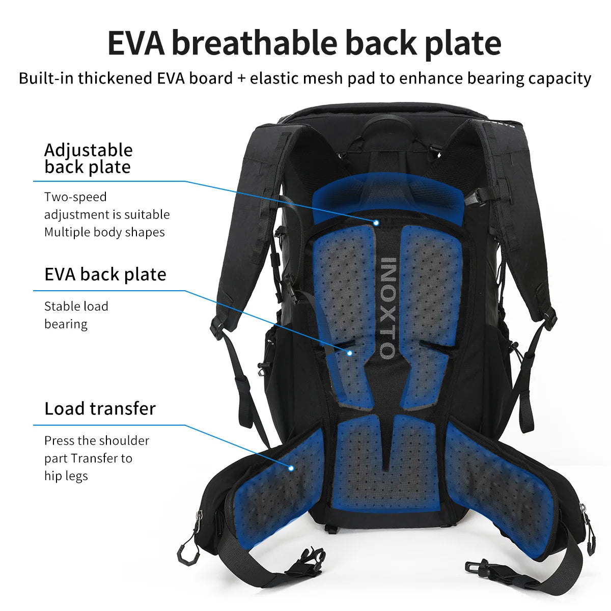 40L hiking bag outdoor backpacking hiking backpack outdoor hiking bag waterproof and breathable shoulder-lined backpack