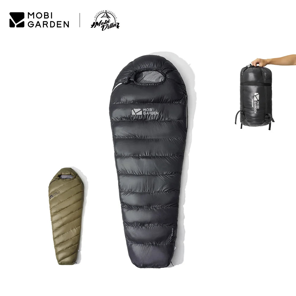 Mobi Garden Winter Warm Sleeping Bag -25 ℃ ~0 ℃   Goose down Thickened 650Fp Mummy Type Outdoor Camping Adult down Sleeping Bag
