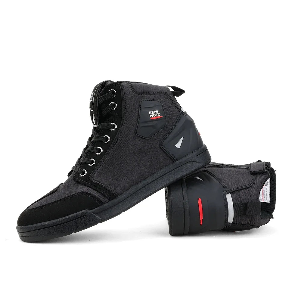 KEMIMOTO Motorcycle Riding Short Boots Men Summer commuting Shoes Sneakers Anti-slip Protection Breathable Casual rides Gear