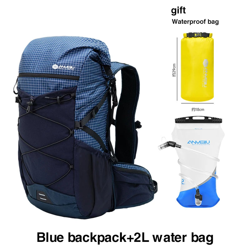 Anmeilu Mountaineering Backpack 30L Large Capacity Men Women Outdoor Travel Hiking Off-road Lightweight Sports Backpack