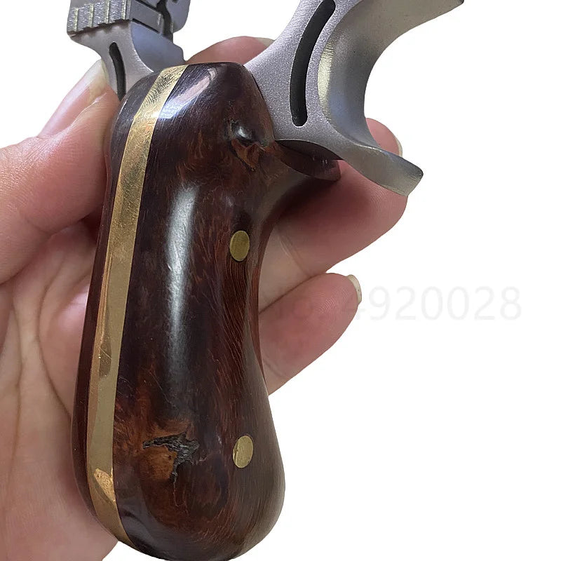 Adult Shooting Slingshot Outdoor Hunting Toy Stainless Steel Slingshot Traditional Rubber Band Hunting Catapult