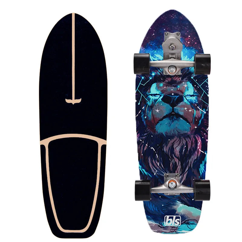 76CM Land Surf Board Complete Assembled Beginner Surf Skate Board Maple Deck S5 Pumping Truck Sport Skateboard