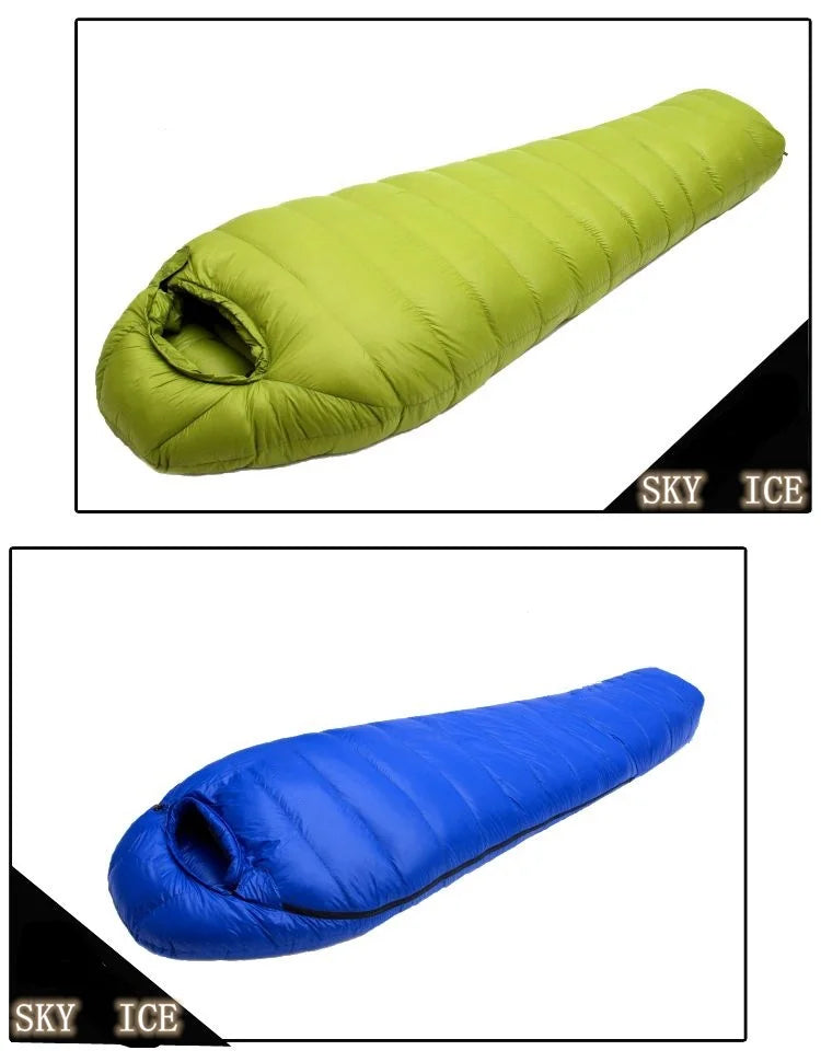 customer special shot, outdoor adult light mummy down sleeping bag, cold-proof duck down sleeping bag, manufacturer wholesale