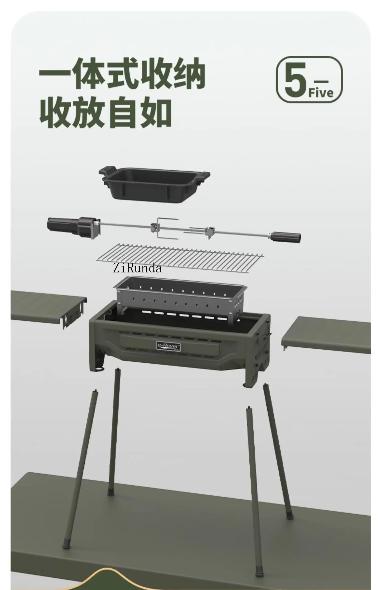 *Outdoor BBQ Grill Portable Household Charcoal Folding BBQ Shelf Non-Smoking Camping BBQ Stove
