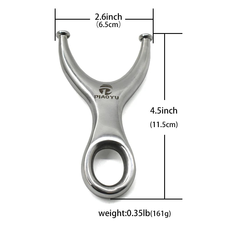 All-metal Stainless Steel Slingshot Portable Outdoor Shooting Hunting Catapult Leisure Toy Hunting Equipment With Rubber Bands